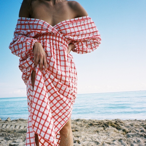 Mara Hoffman Dresses & Skirts - Worn once Mara Hoffman red and white Nami dress